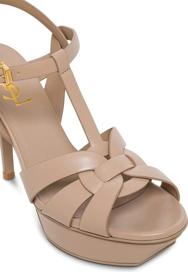 Tribute Beige Leather Sandals - Image 4