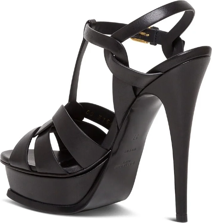 'tribute' Black Sandals With Logo In Patent Leather Woman - Image 3
