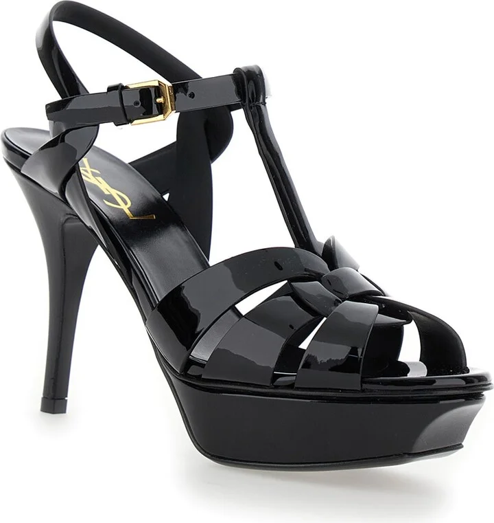 'tribute' Black Sandals With Platform In Patent Leather Woman - Image 2