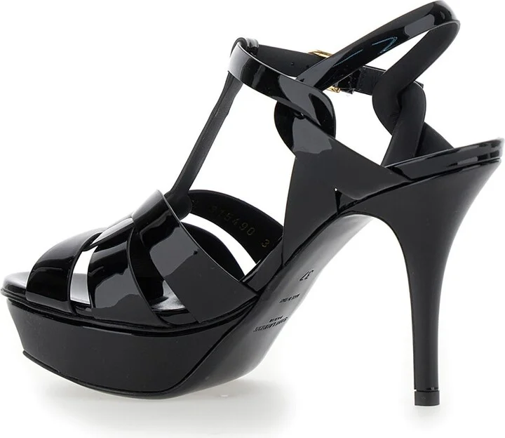 'tribute' Black Sandals With Platform In Patent Leather Woman - Image 3