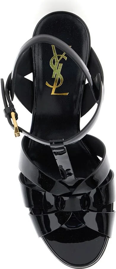 'tribute' Black Sandals With Platform In Patent Leather Woman - Image 4
