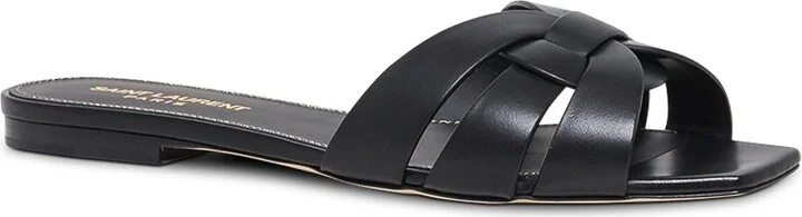 'tribute' Black Slip-on Sandals In Leather Woman - Image 2