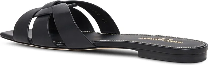 'tribute' Black Slip-on Sandals In Leather Woman - Image 3