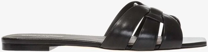 Tribute Calf Leather Flat Mules