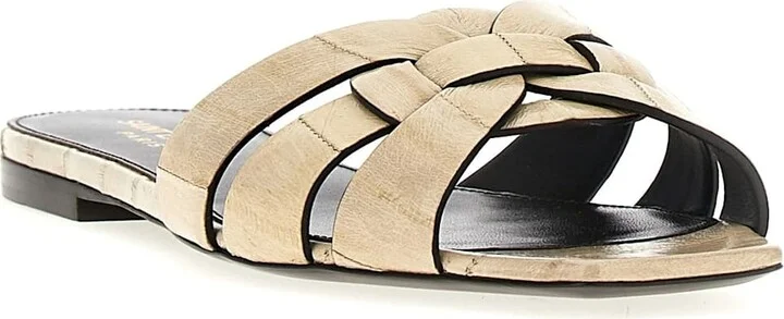 Tribute Eel Leather Flat Sandals - Image 2