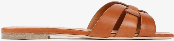 Tribute Leather Flat Sandals