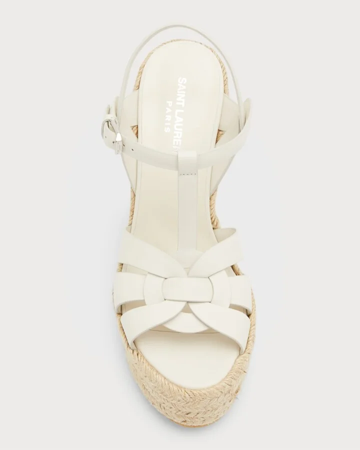 Tribute Leather T-Strap Espadrille Sandals - Image 3