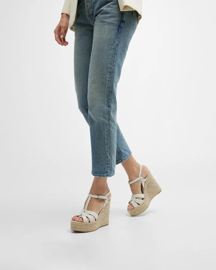 Tribute Leather T-Strap Espadrille Sandals - Image 4