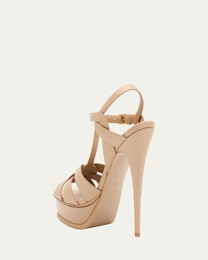 Tribute Leather T-Strap Platform Sandals - Image 3