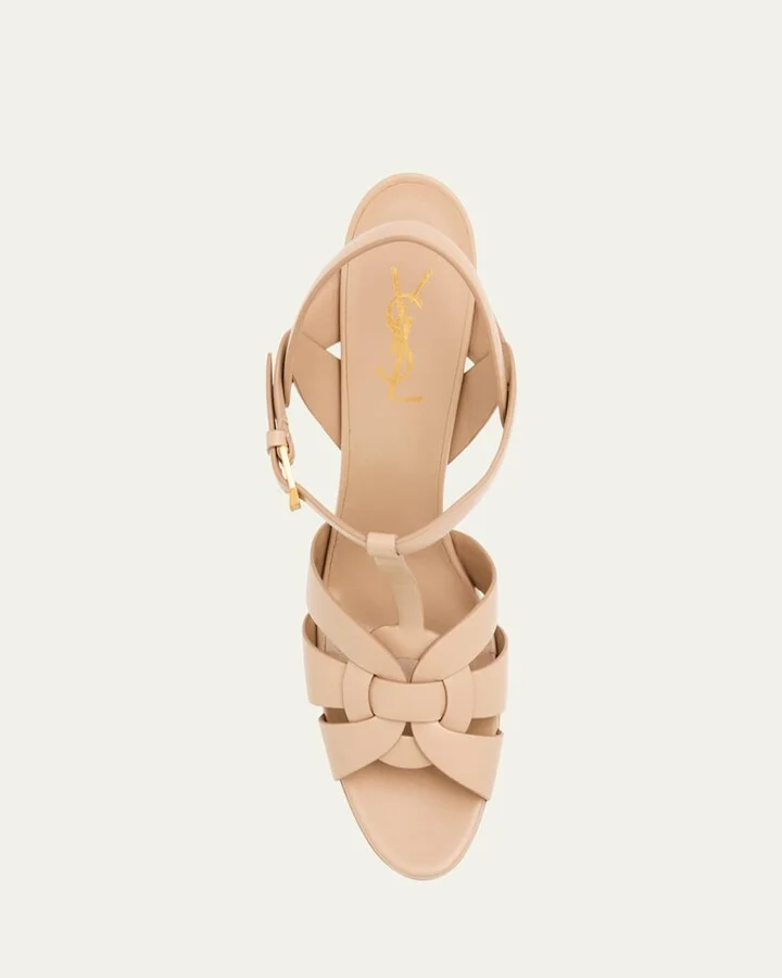 Tribute Leather T-Strap Platform Sandals - Image 4
