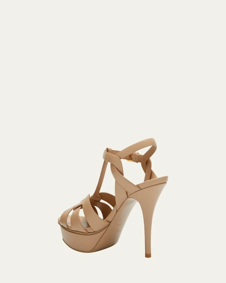 Tribute Leather T-Strap Platform Sandals - Image 2