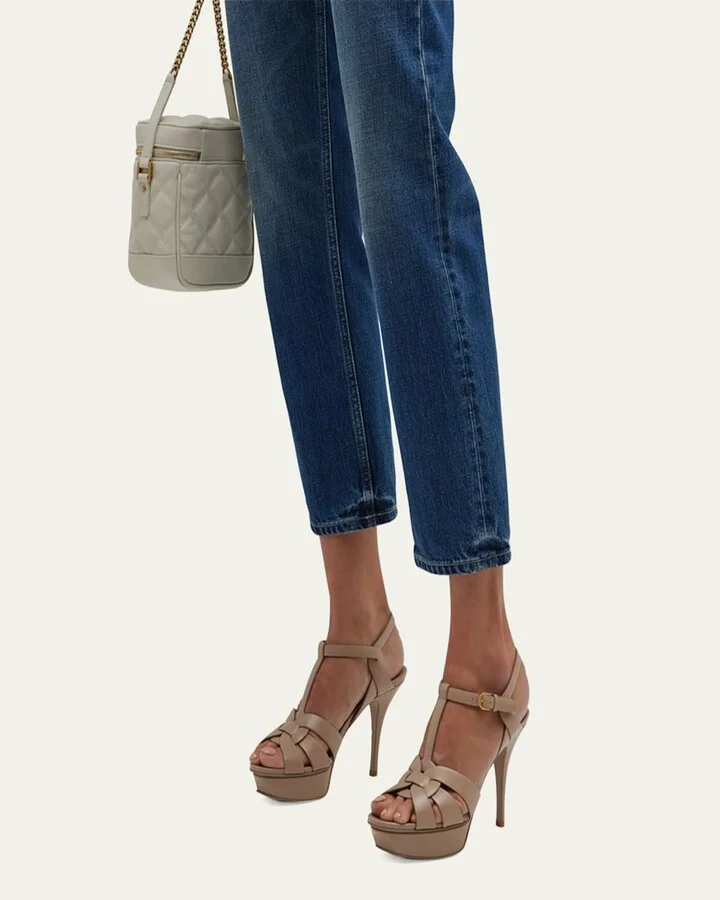 Tribute Leather T-Strap Platform Sandals - Image 9