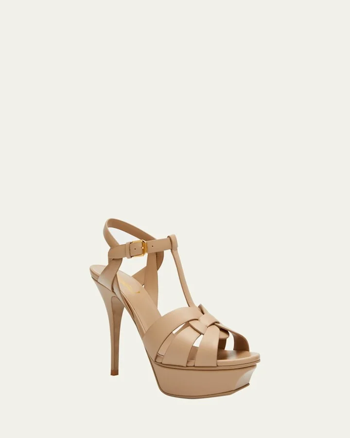 Tribute Leather T-Strap Platform Sandals - Image 10