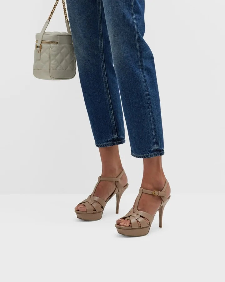 Tribute Leather T-Strap Platform Sandals - Image 10