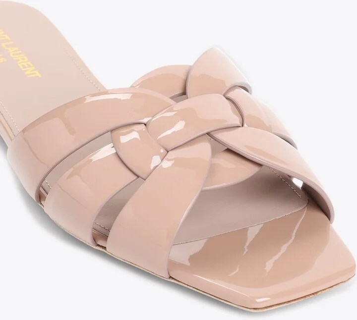 Tribute Patent Leather Flat Sandals - Image 3