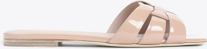 Tribute Patent Leather Flat Sandals