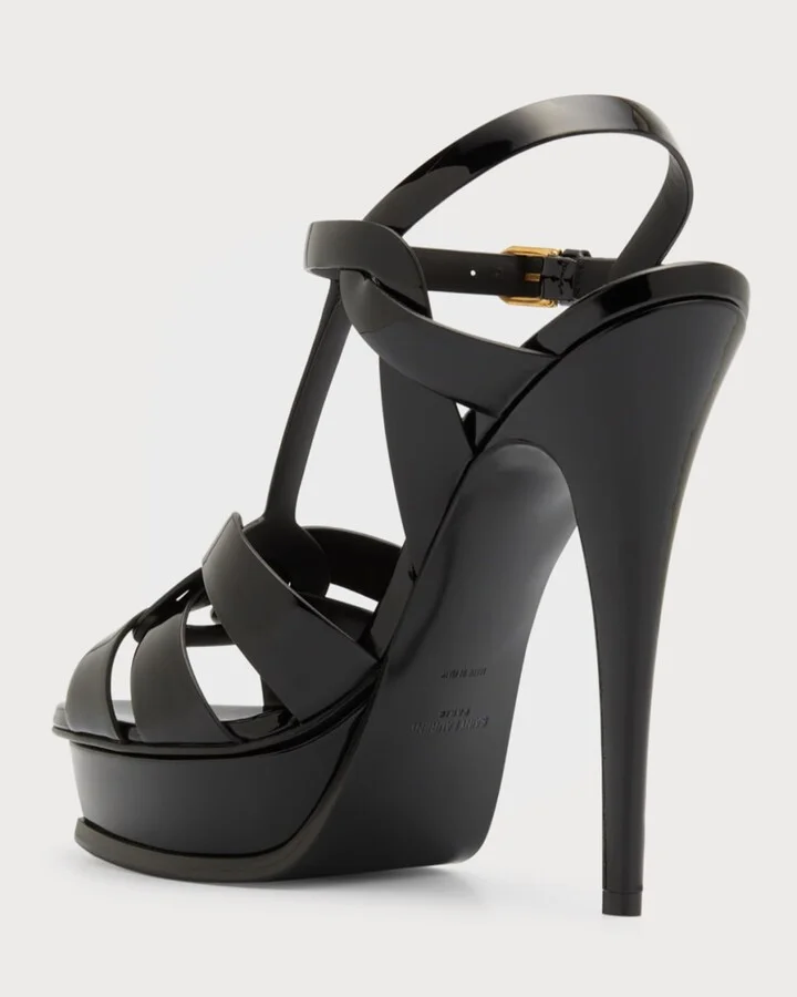Tribute Patent T-Strap Platform Sandals - Image 3