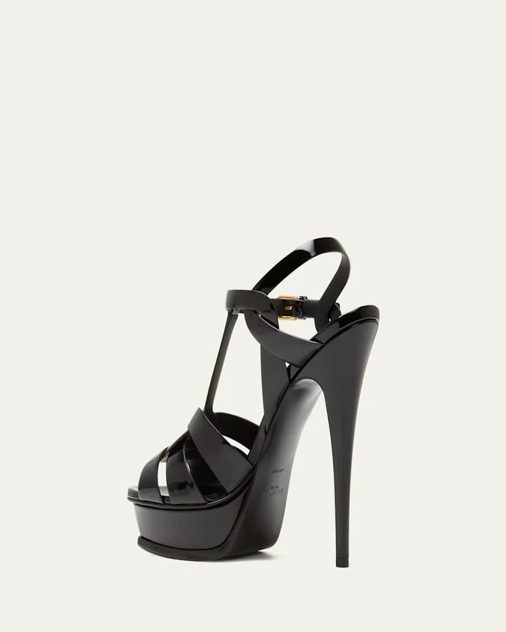 Tribute Patent T-Strap Platform Sandals - Image 4