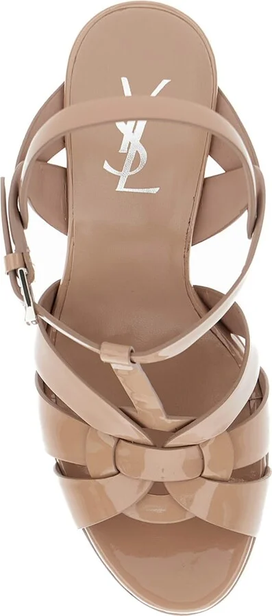 'tribute' Pink Sandals With Stiletto Heel And Cassandre In Leather Woman - Image 3