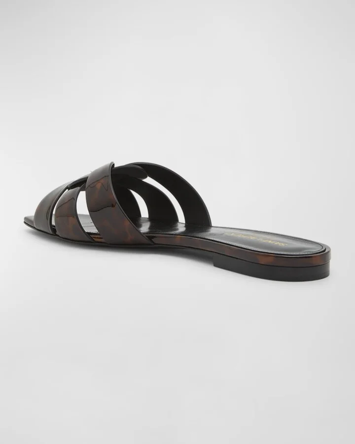 Tribute Tortoise Shell Flat Slide Sandals - Image 3
