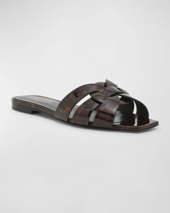 Tribute Tortoise Shell Flat Slide Sandals - Image 4