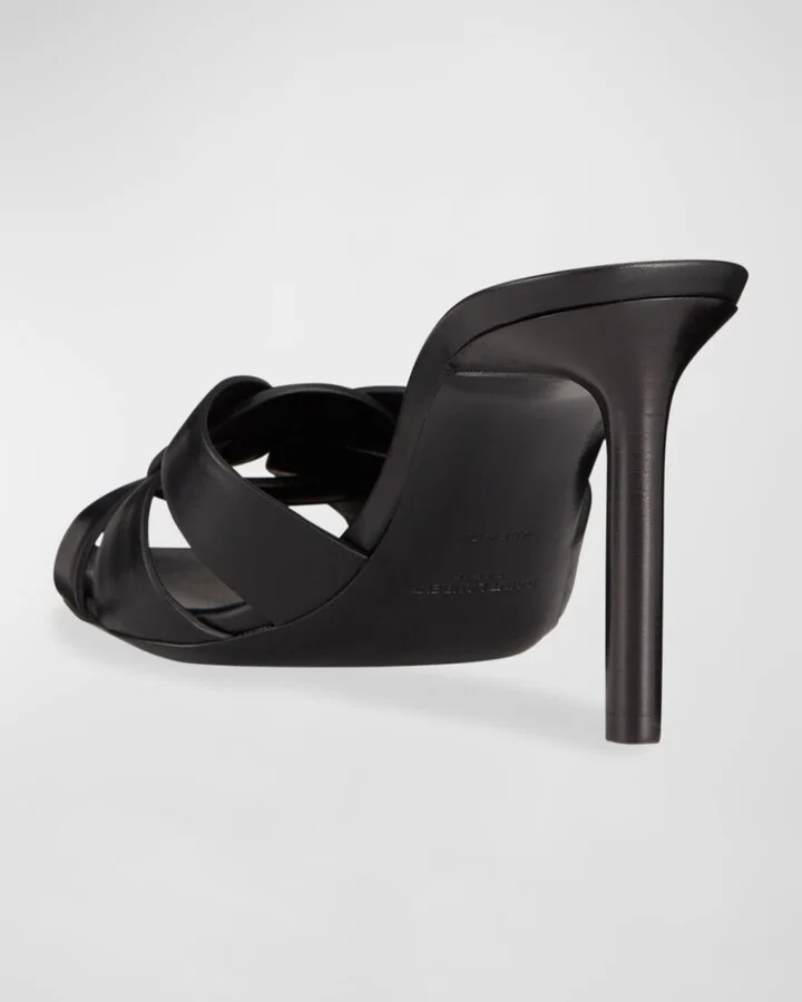 Tribute Woven Calfskin Stiletto Sandals - Image 3