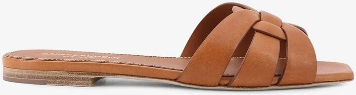 Tribute Woven Leather Flat Sandals