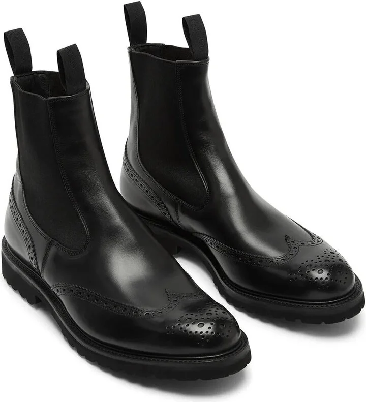 Tricker'S Henry Country Boots With Brogue Detailing Shoes - Image 2