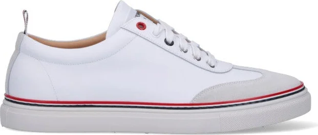 Tricolor Detail Sneakers - White