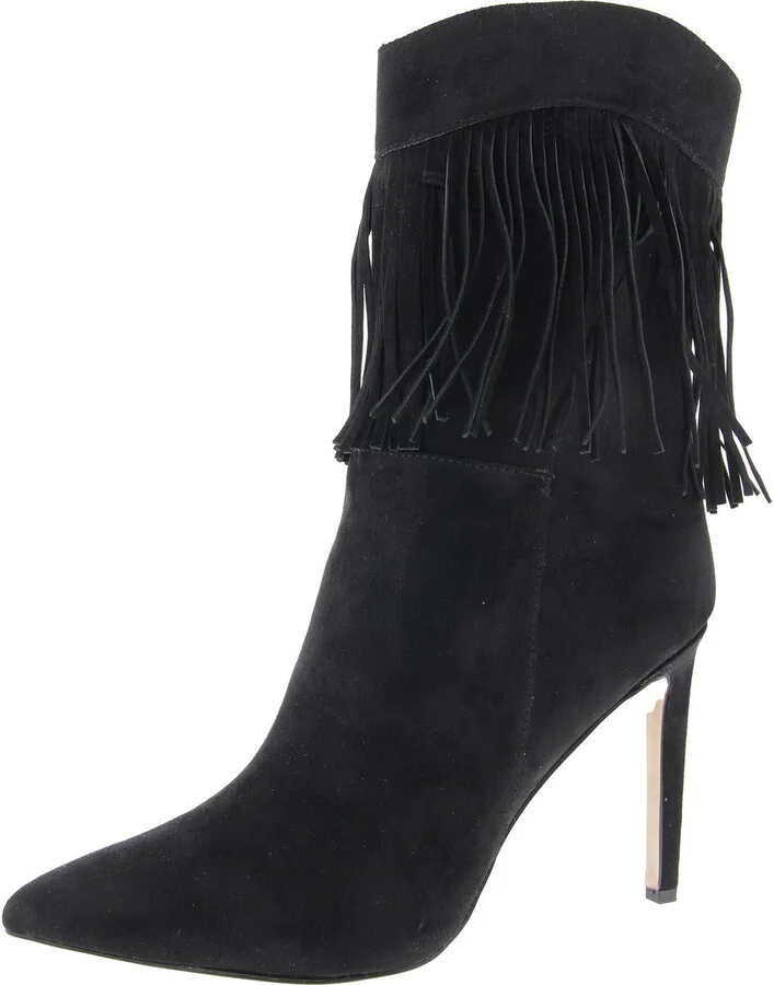 Tries Womens Pointed Toe Zipper Booties