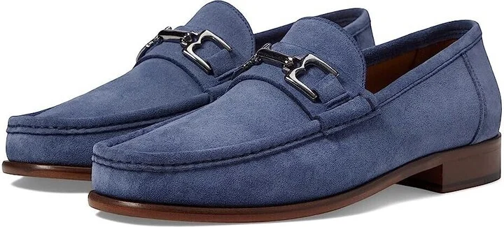 Trieste Loafer Men's US 7 Light Blue Suede Slip-On Square Toe KHD830