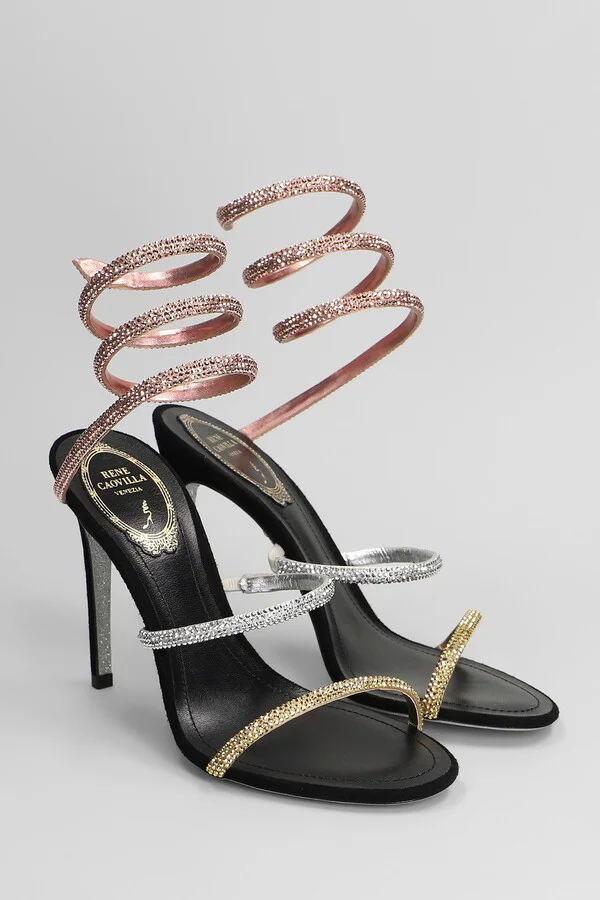 Trigold Sandals In Black Leather - Image 2