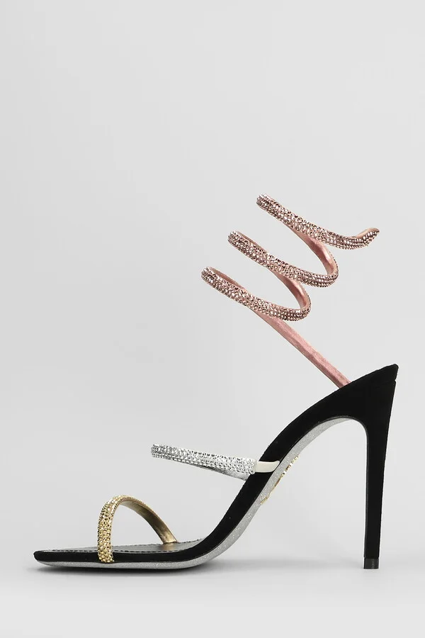 Trigold Sandals In Black Leather - Image 3