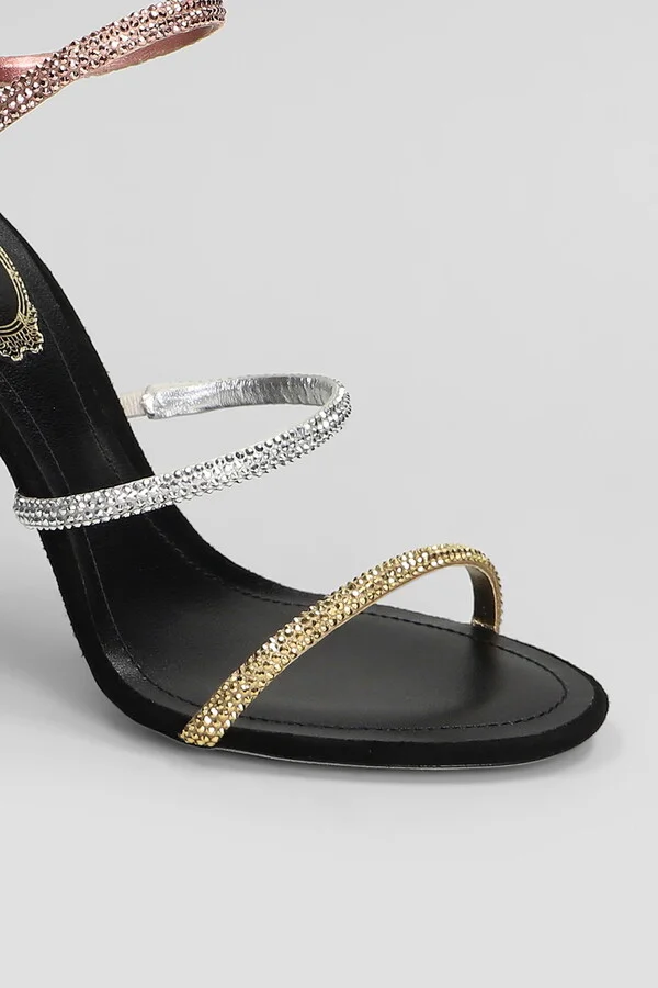 Trigold Sandals In Black Leather - Image 5