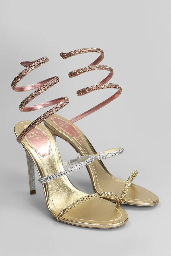 Trigold Sandals In Gold Leather - Image 2