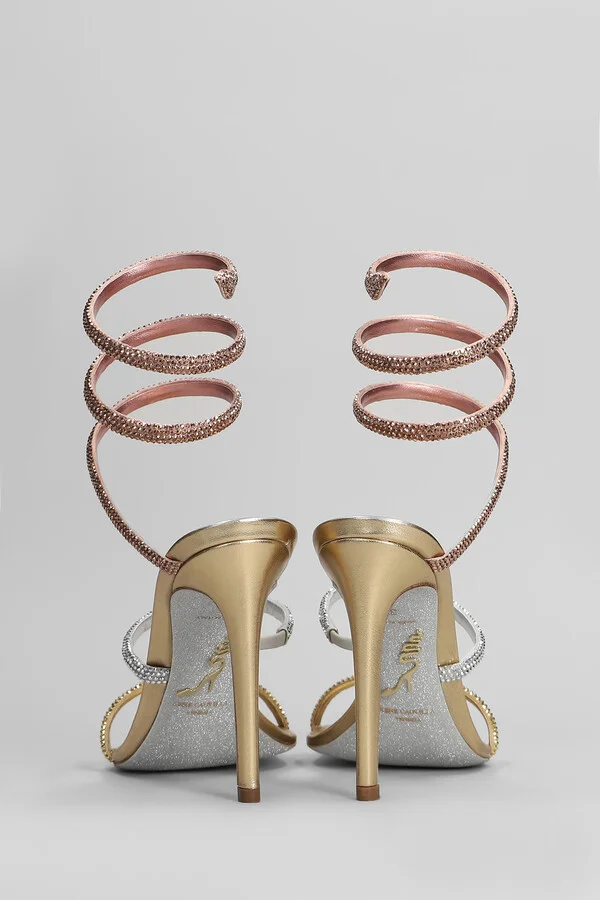 Trigold Sandals In Gold Leather - Image 4