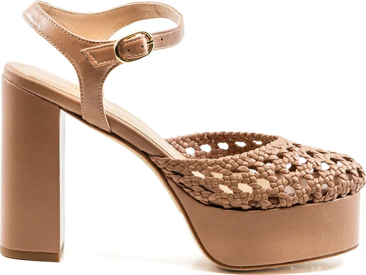 Trimmed Raffia Platform SandalsGomez