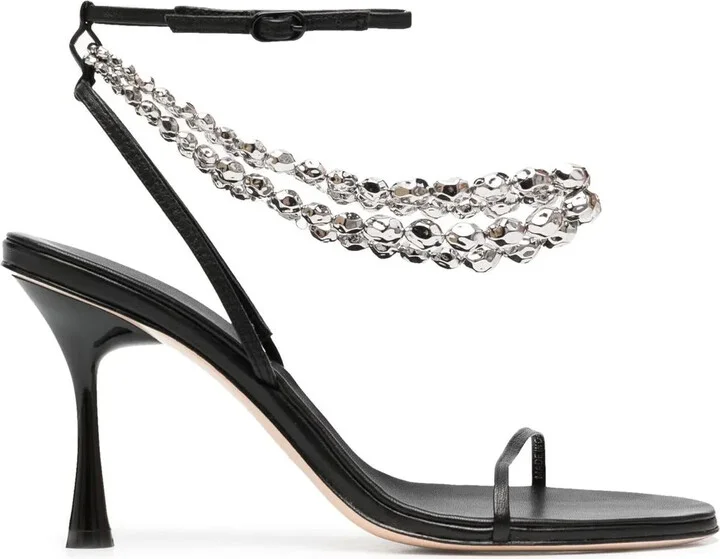 Trinket 100mm leather sandals