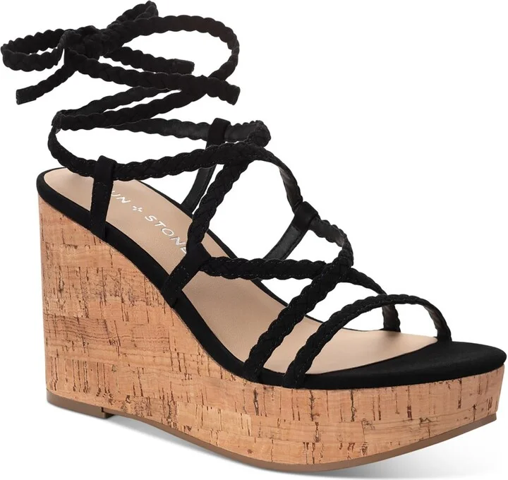 TRINNIE Womens Open Toe Casual Wedge Heels