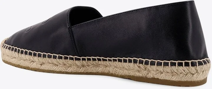 Triomphe Logo Leather Espadrilles - Image 2