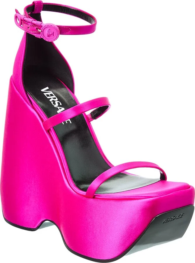 Triplatform Satin Sandal