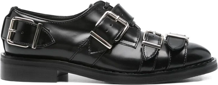 Triple-Buckle Derby Shoes