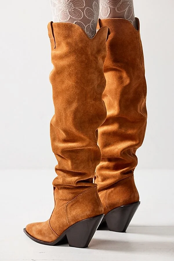 Triple Crown Over-the-Knee Suede Boots - Image 4