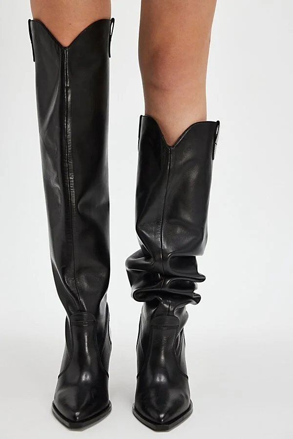 Triple Crown Over-the-Knee Suede Boots - Image 2