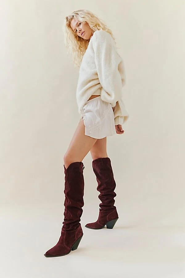 Triple Crown Over-the-Knee Suede Boots