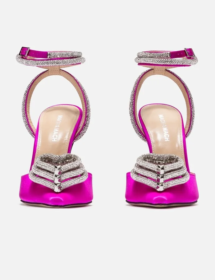 Triple Heart Satin Heels - Image 2