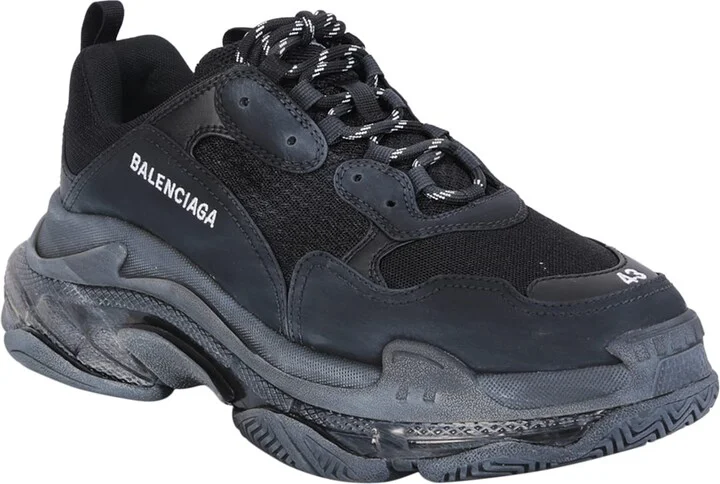 Triple S Clear Sole Black Sneakers - Image 2