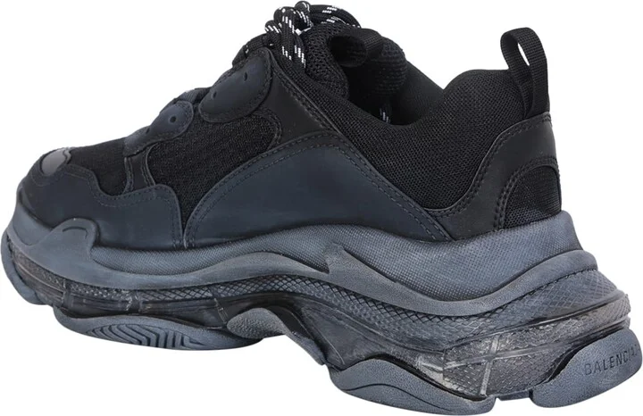 Triple S Clear Sole Black Sneakers - Image 3