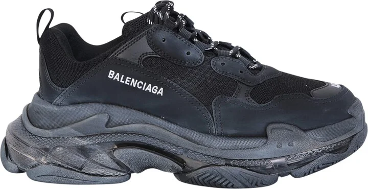 Triple S Clear Sole Black Sneakers