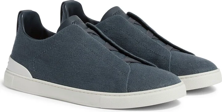 Triple Stitch Cotton, Linen & Leather Sneaker